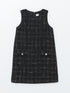 LC Waikiki Crew Neck Girls' Tweed Dress